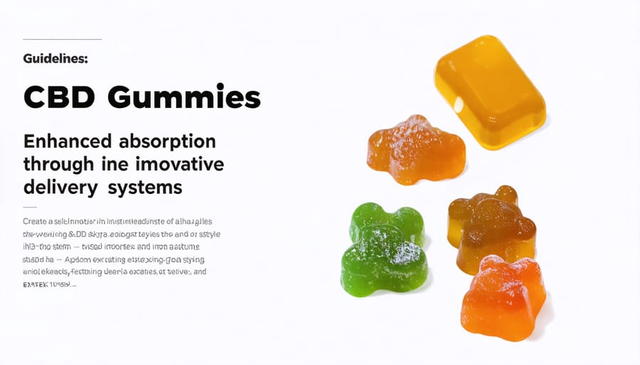 Conceptual illustration of enhanced bioavailability of CBD gummies